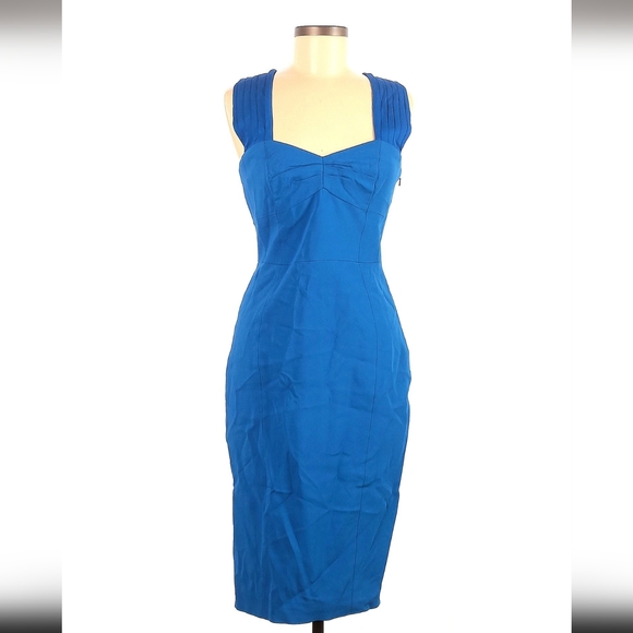 Karen Millen Dresses & Skirts - Karen Millen Sweetheart Viscose Dress in Cobalt Blue Size 6